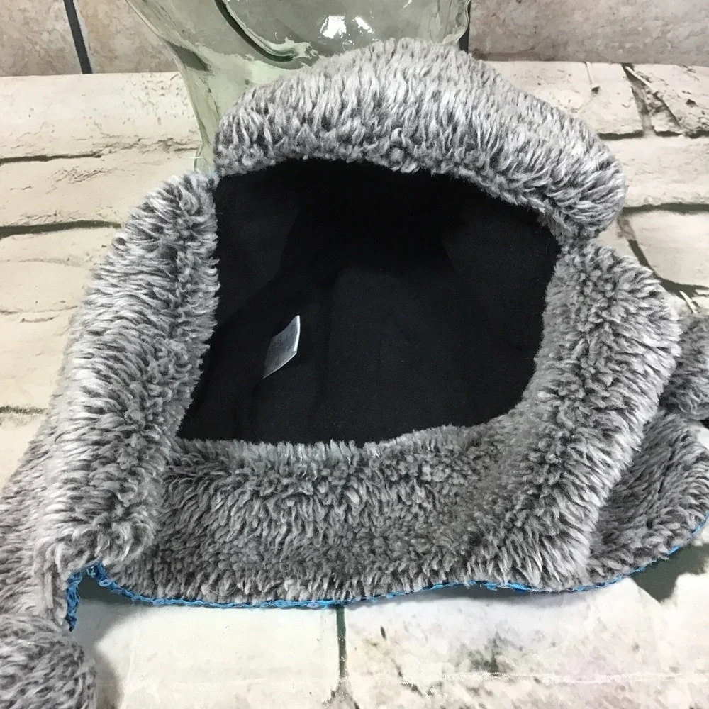 Blue Sequined Trapper‎ Cap Girls OSFM Youth 6-16Yrs Hat Warm Winter